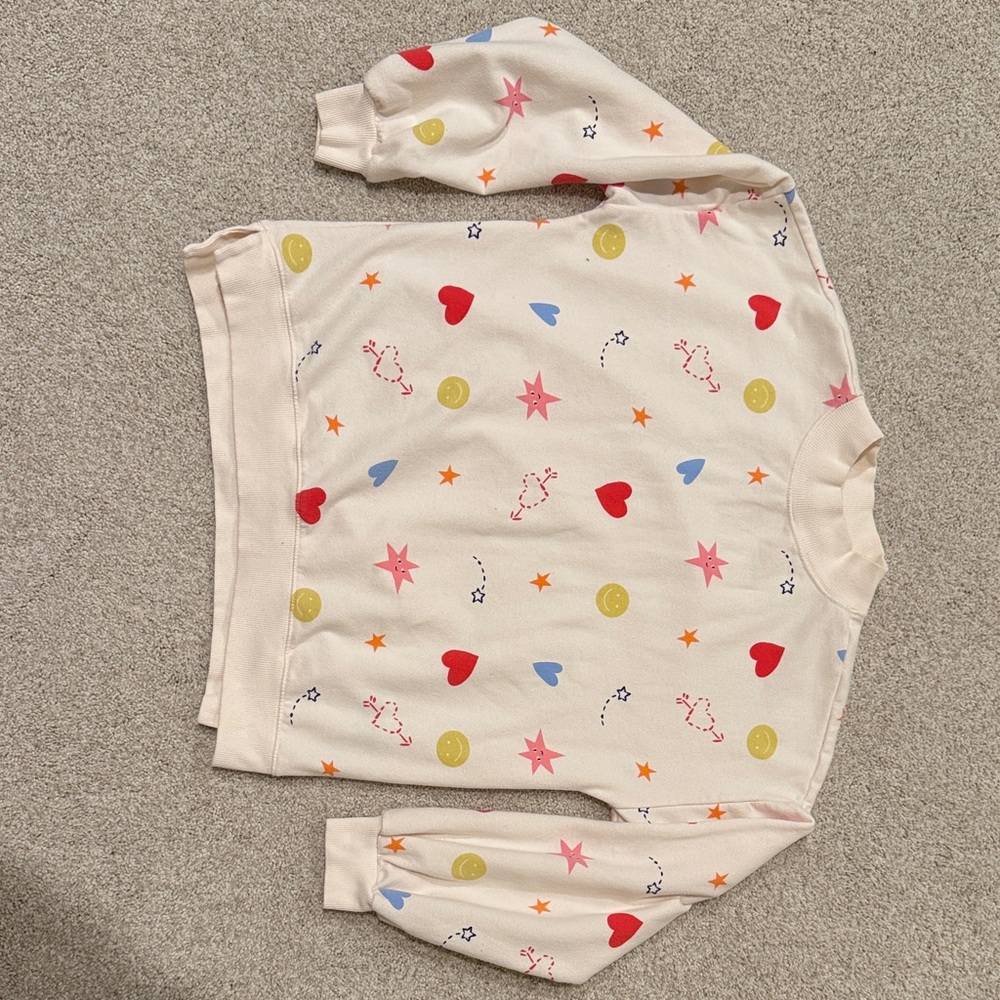 Old Navy Cream Ribbed Sweatshirt